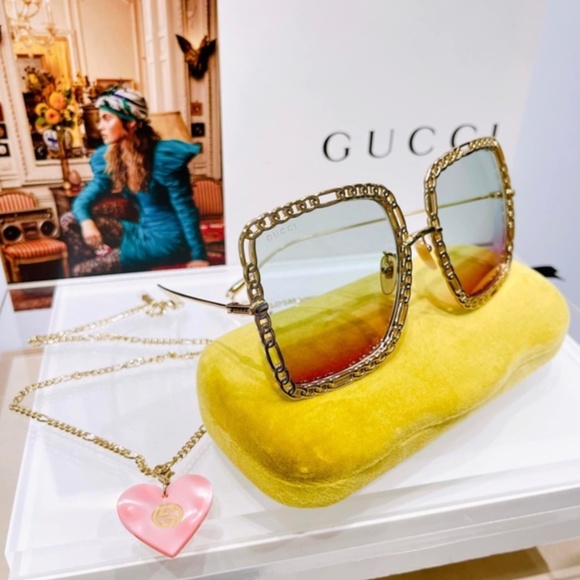 NEW GUCCI GG1033S - 003 Chain Sunglasses - Picture 2 of 10